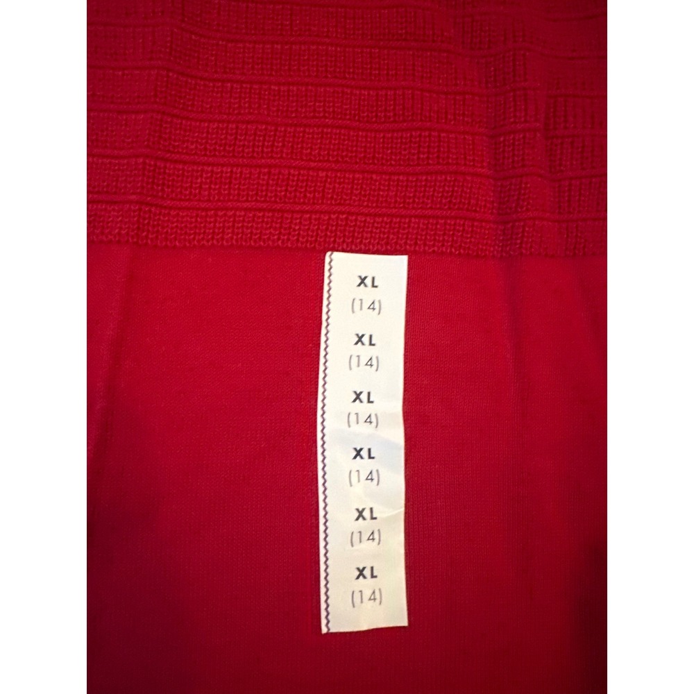 Cat & Jack Boys Red Textured Crewneck Cotton Sweater XL 14 NWT - Picture 2 of 6
